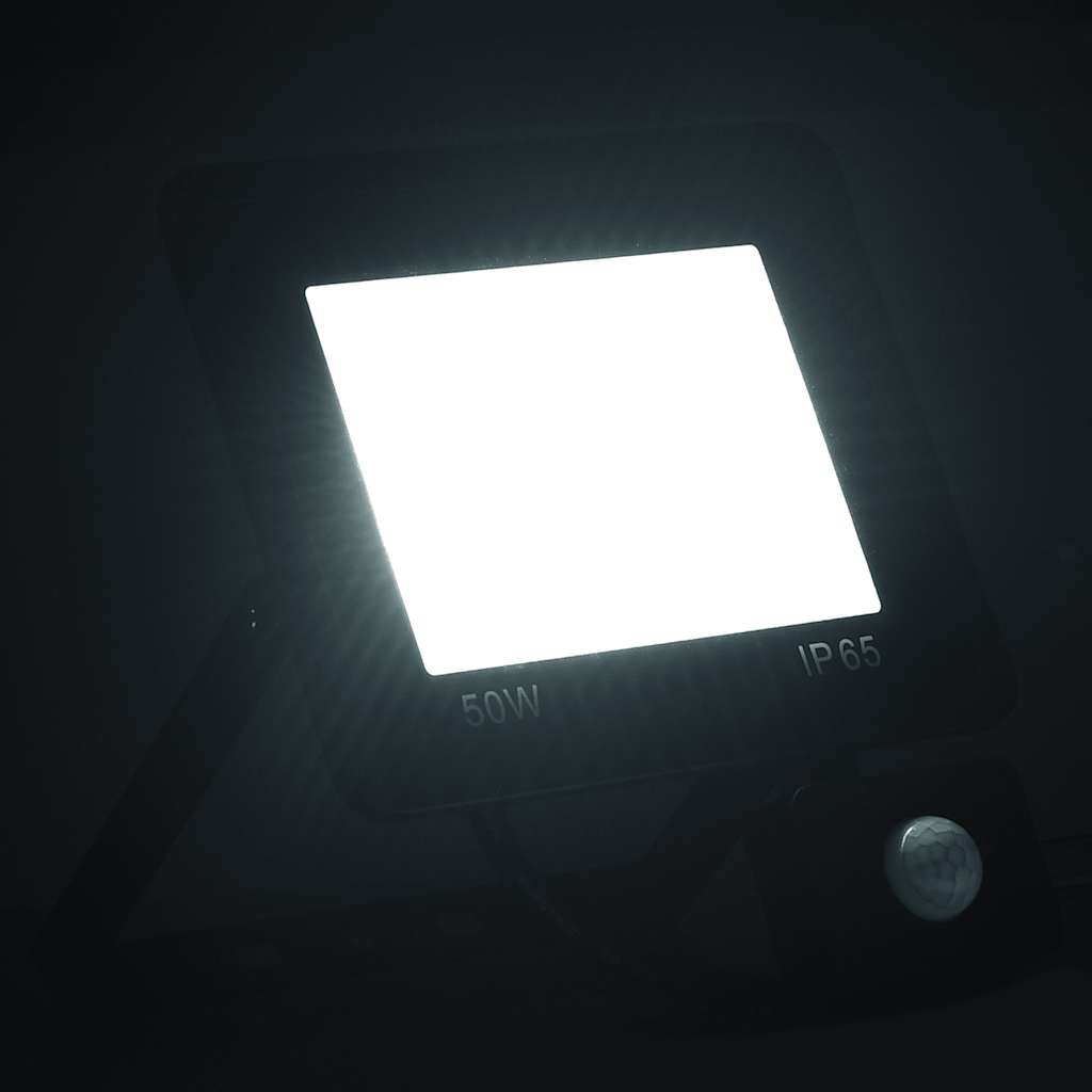 LED-projektør med sensor 50 W kold hvid