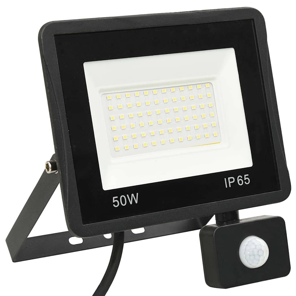 LED-projektør med sensor 50 W kold hvid