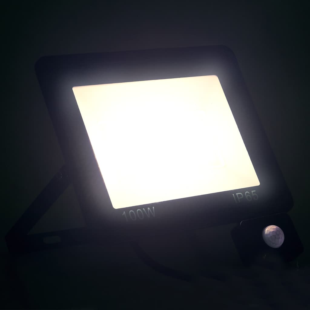 LED-projektør med sensor 100 W kold hvid