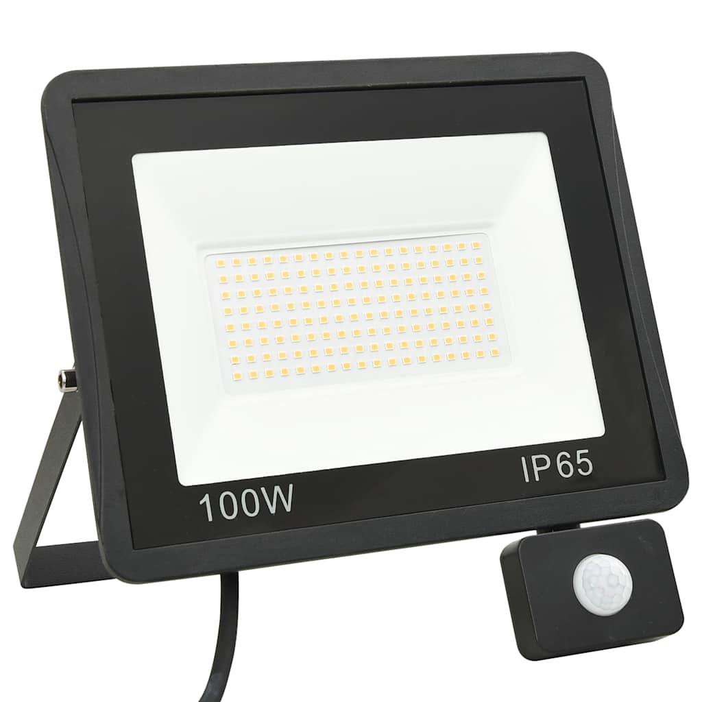 LED-projektør med sensor 100 W kold hvid