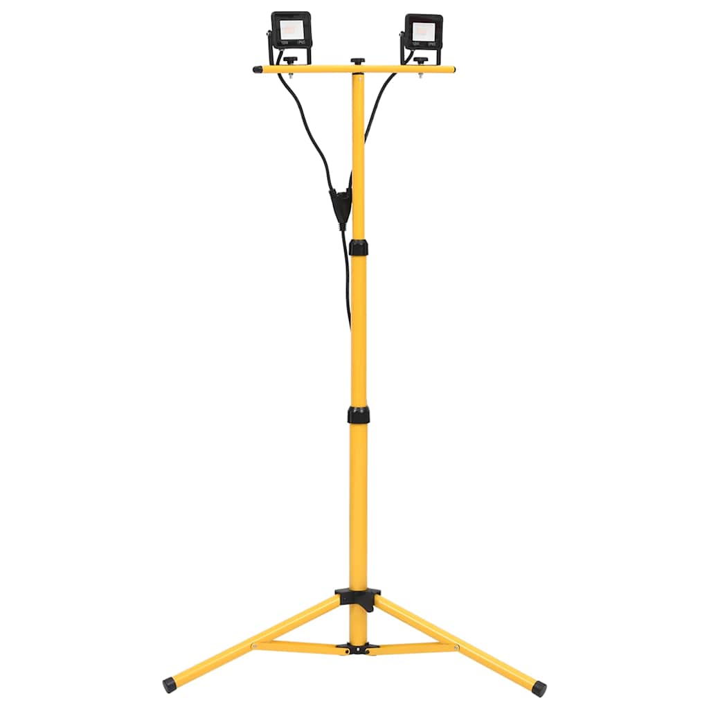 LED-projektør med stativ 2x10 W varm hvid