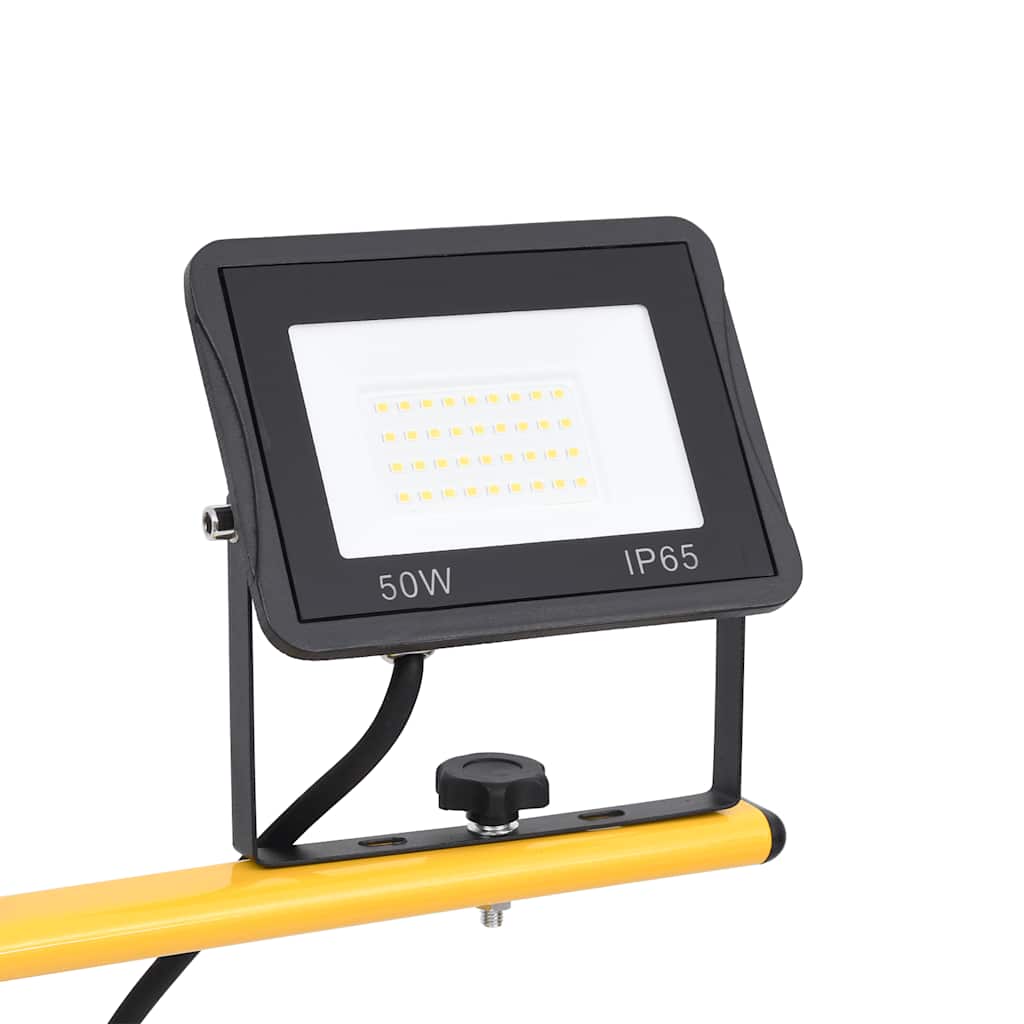 LED-projektør med stativ 2x50 W varm hvid