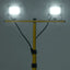 LED-projektør med stativ 2x30 W kold hvid