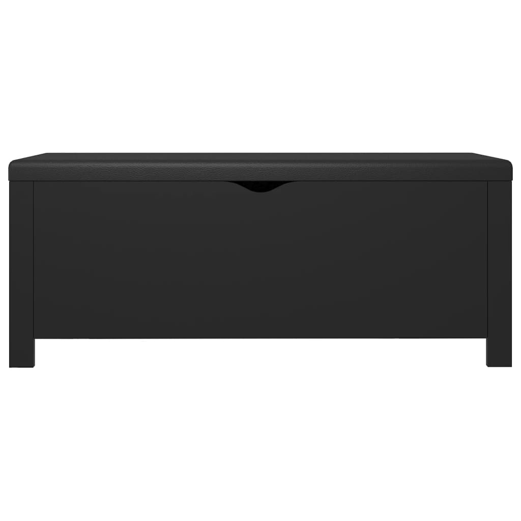 opbevaringskasse med hynde 105x40x45 cm konstrueret træ sort