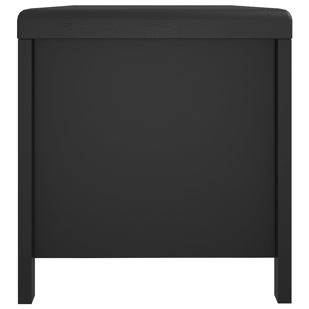opbevaringskasse med hynde 105x40x45 cm konstrueret træ sort