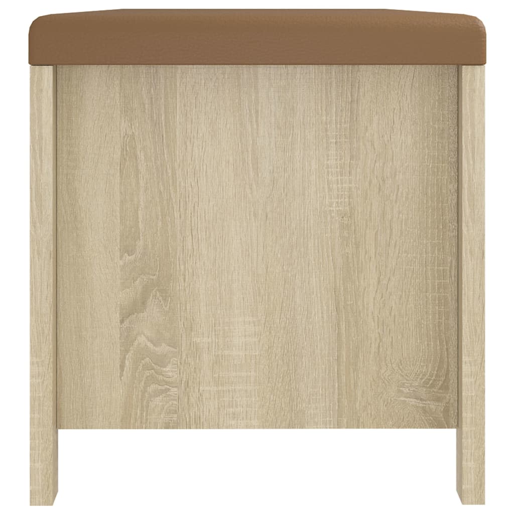 opbevaringskasse m. hynde 105x40x45cm konstrueret træ sonoma-eg