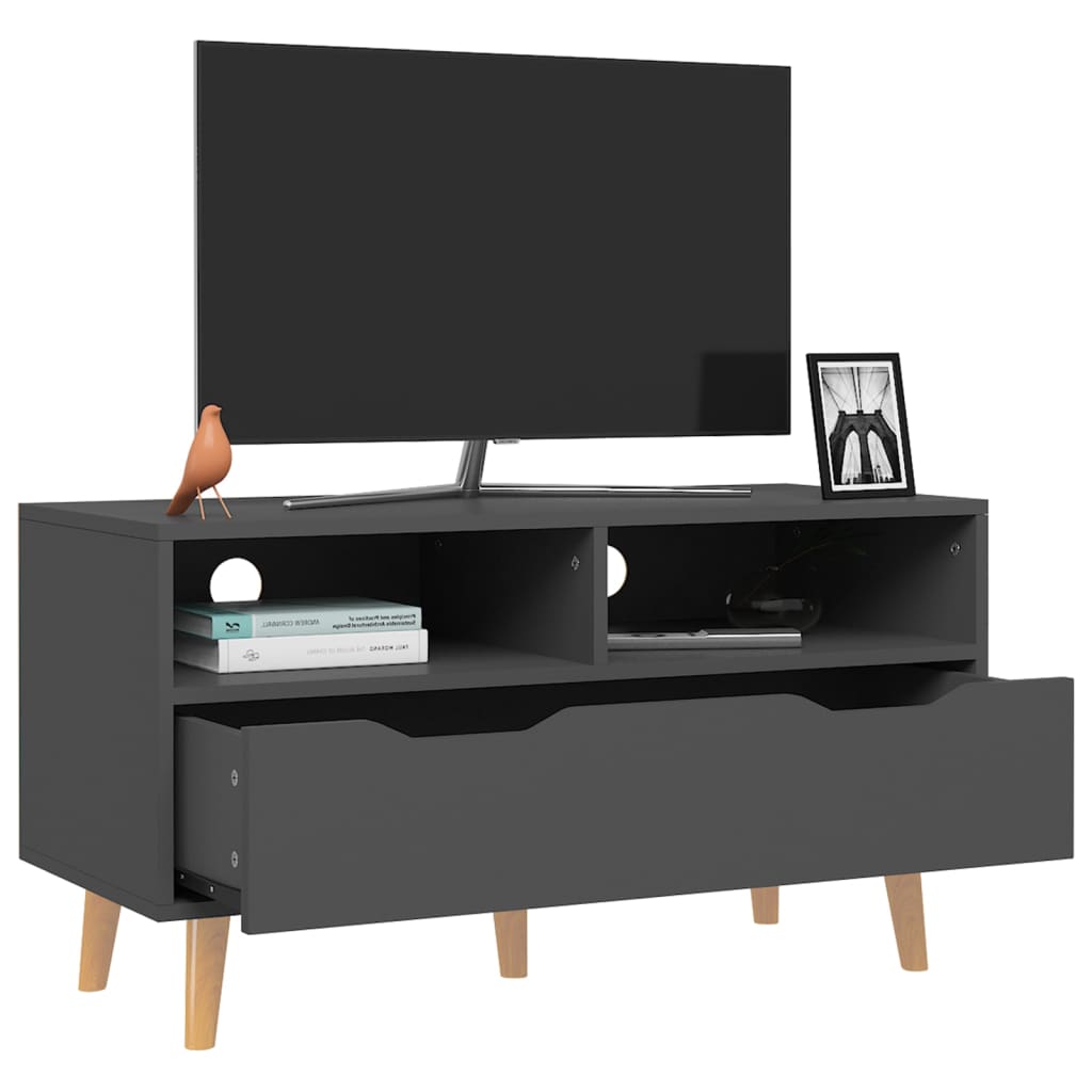 tv-bord 90x40x48,5 cm konstrueret træ grå
