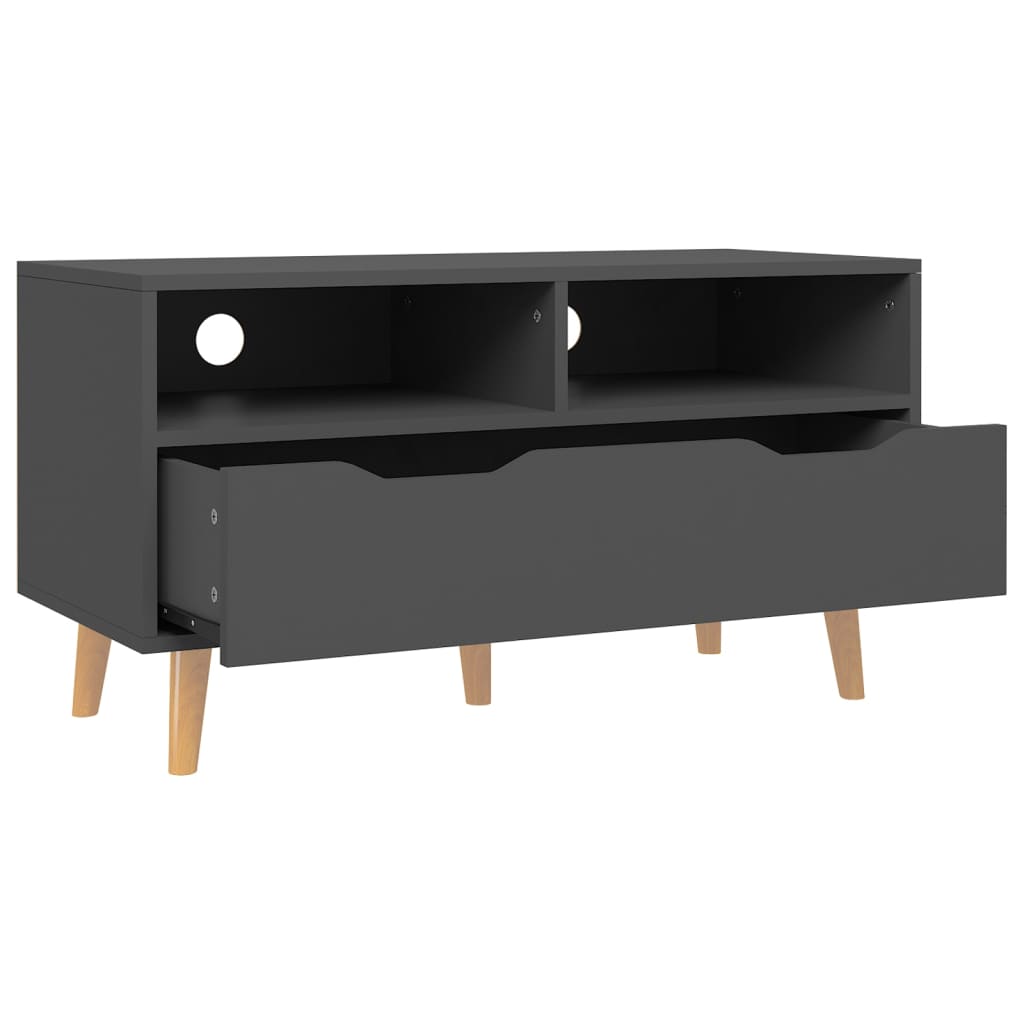 tv-bord 90x40x48,5 cm konstrueret træ grå