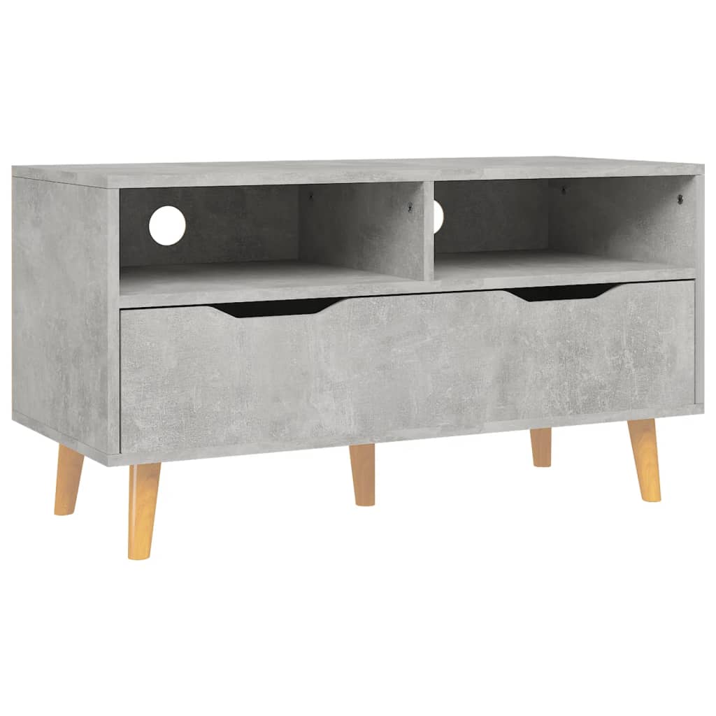 tv-bord 90x40x48,5 cm konstrueret træ betongrå