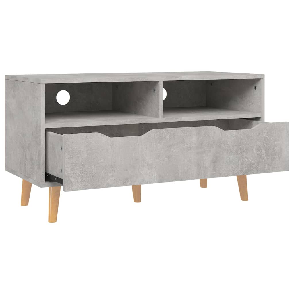 tv-bord 90x40x48,5 cm konstrueret træ betongrå