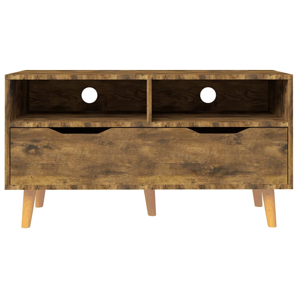 tv-bord 90x40x48,5 cm konstrueret træ røget egetræsfarve