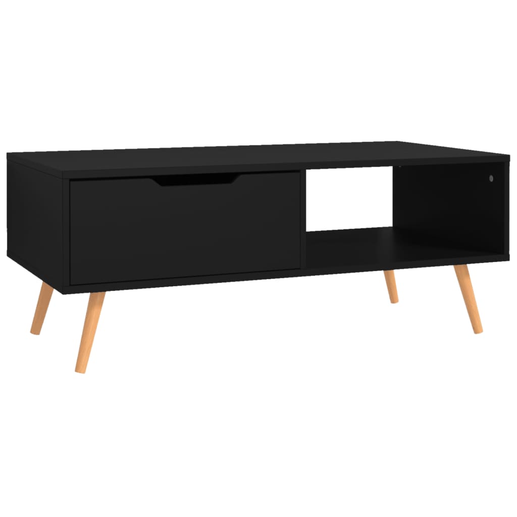 sofabord 100x49,5x43 cm konstrueret træ sort