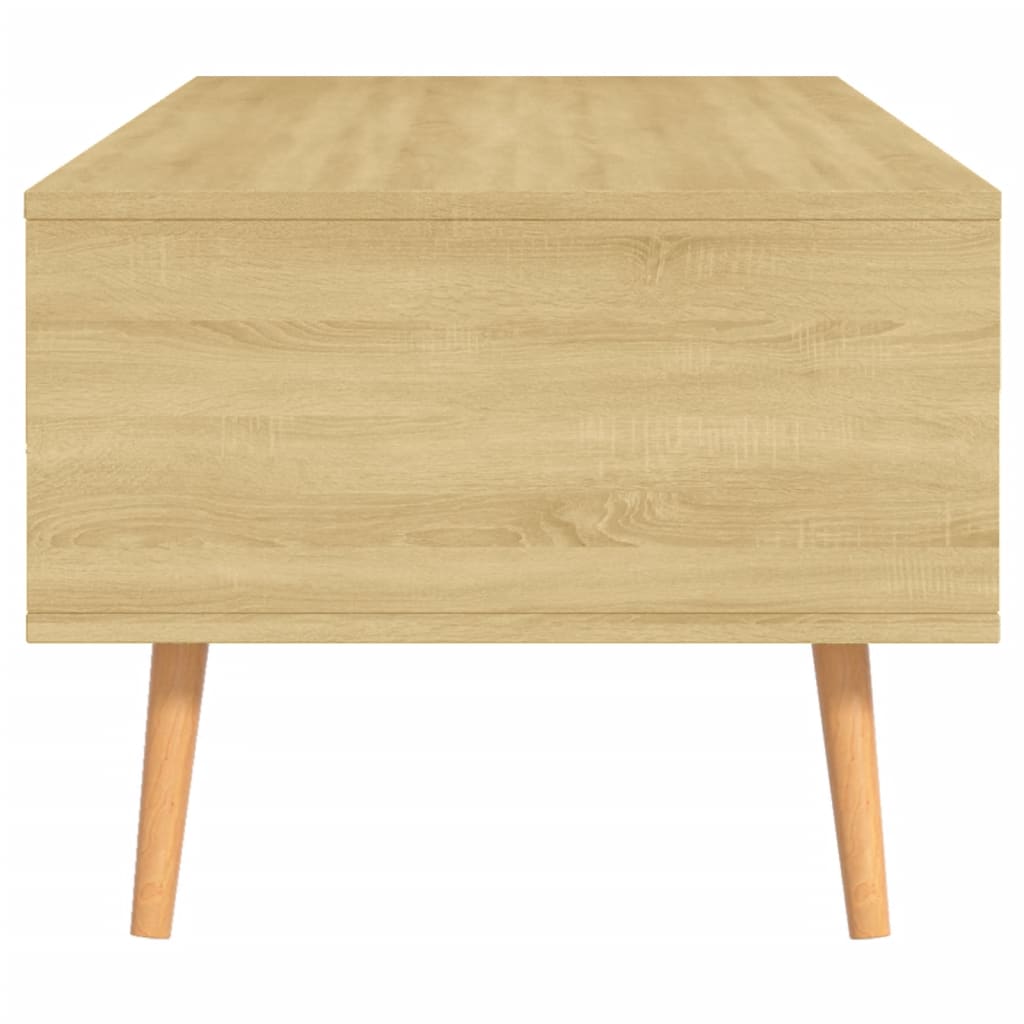 sofabord 100x49,5x43 cm konstrueret træ sonoma-eg