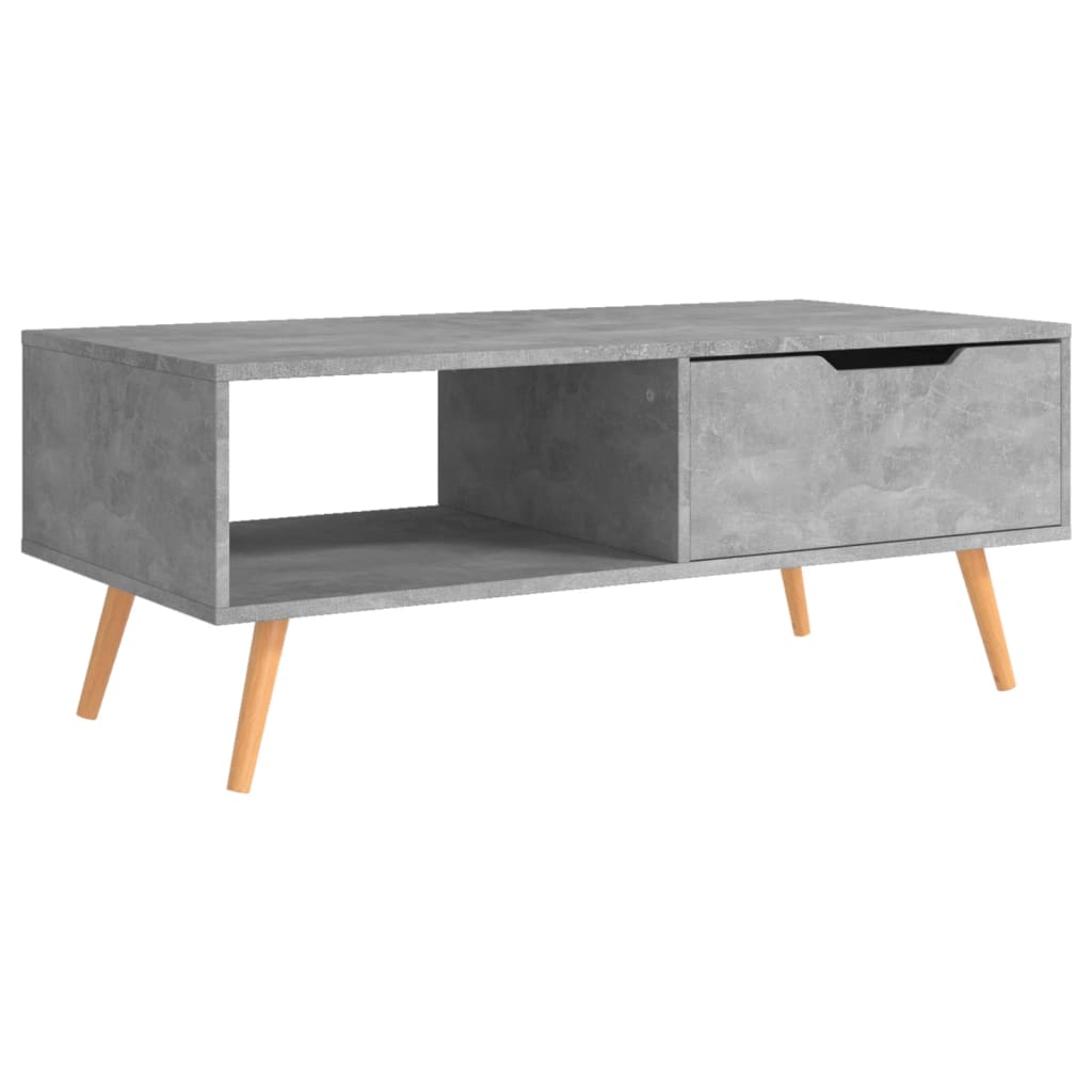sofabord 100x49,5x43 cm konstrueret træ betongrå