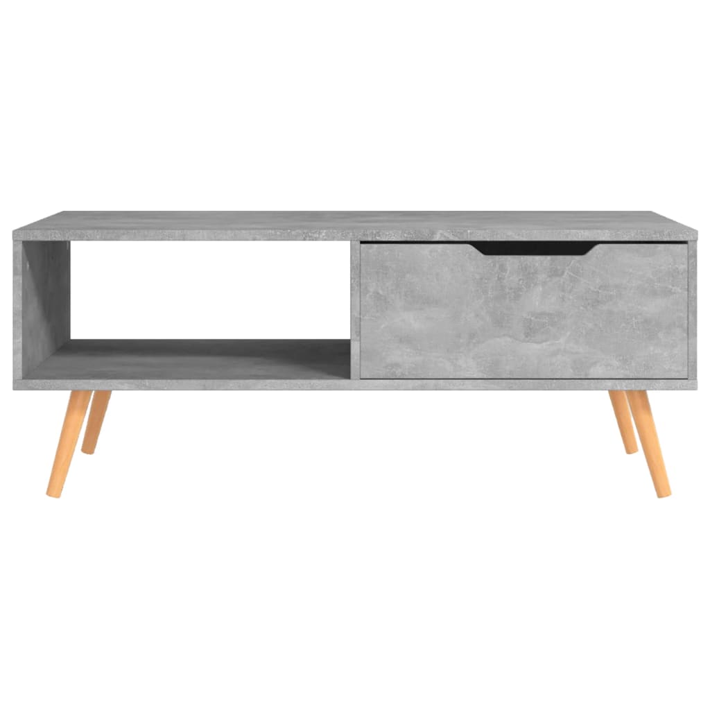 sofabord 100x49,5x43 cm konstrueret træ betongrå