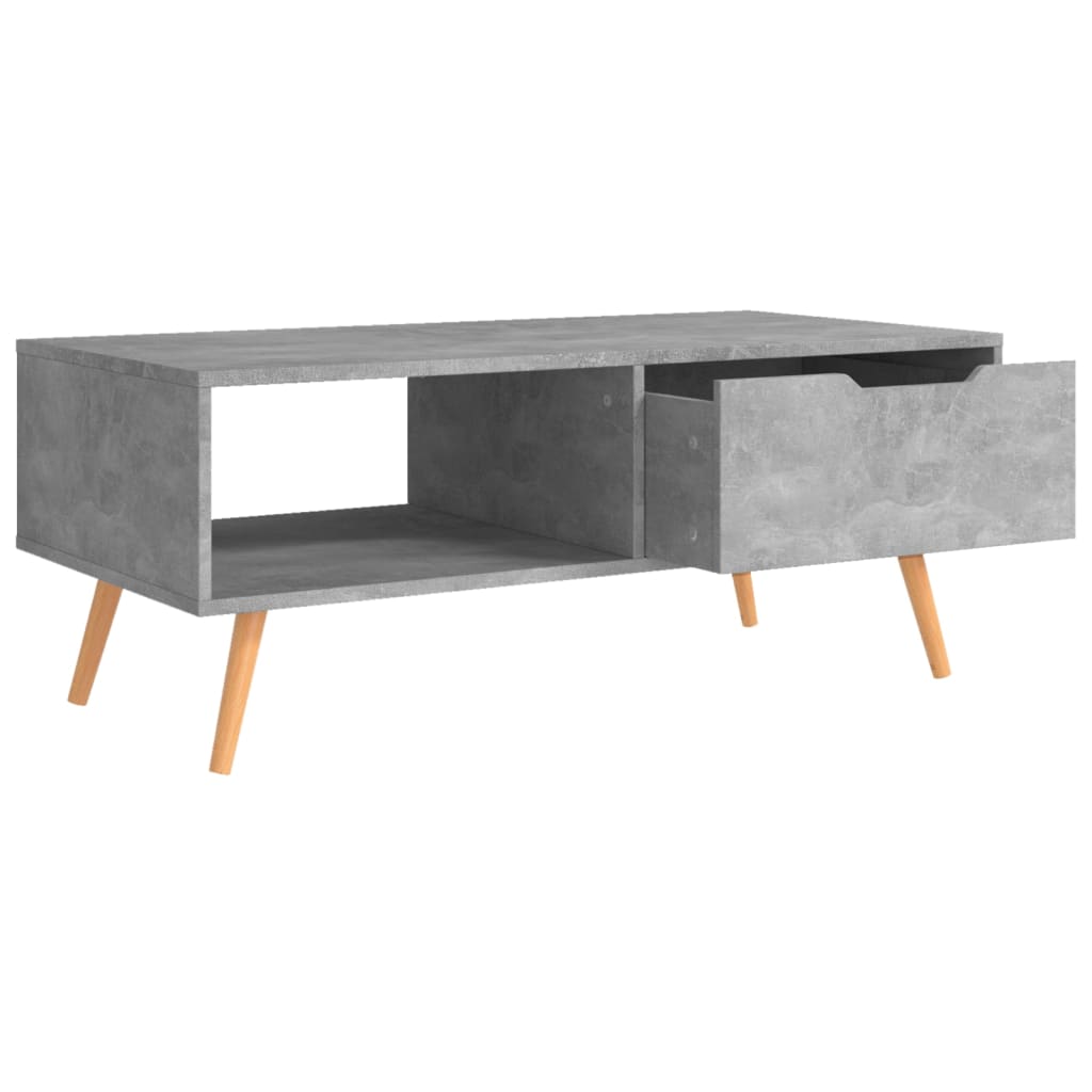 sofabord 100x49,5x43 cm konstrueret træ betongrå