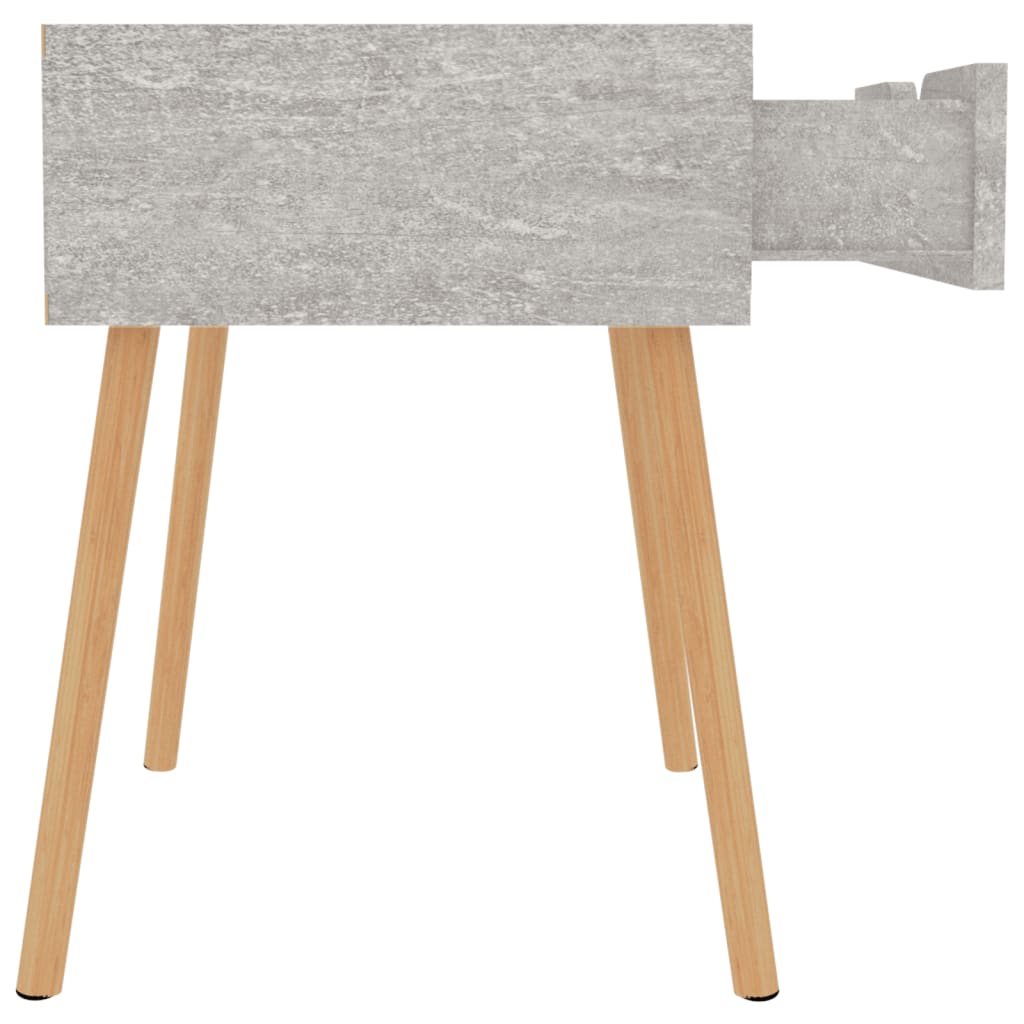 sengeborde 2 stk. 40x40x56 cm konstrueret træ betongrå