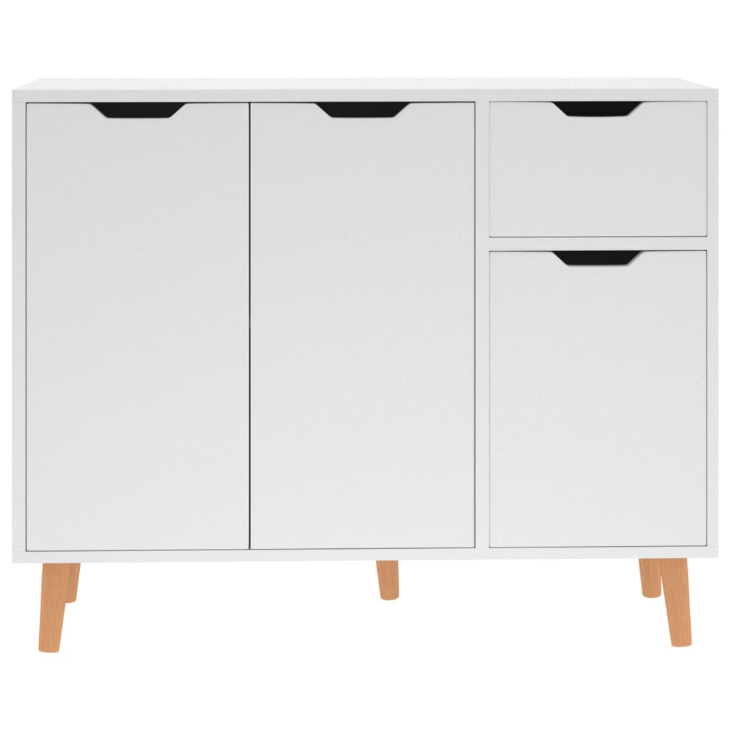 skænk 90x30x72 cm konstrueret træ hvid
