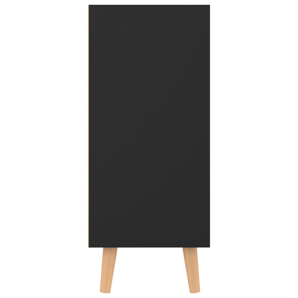 skænk 90x30x72 cm konstrueret træ sort