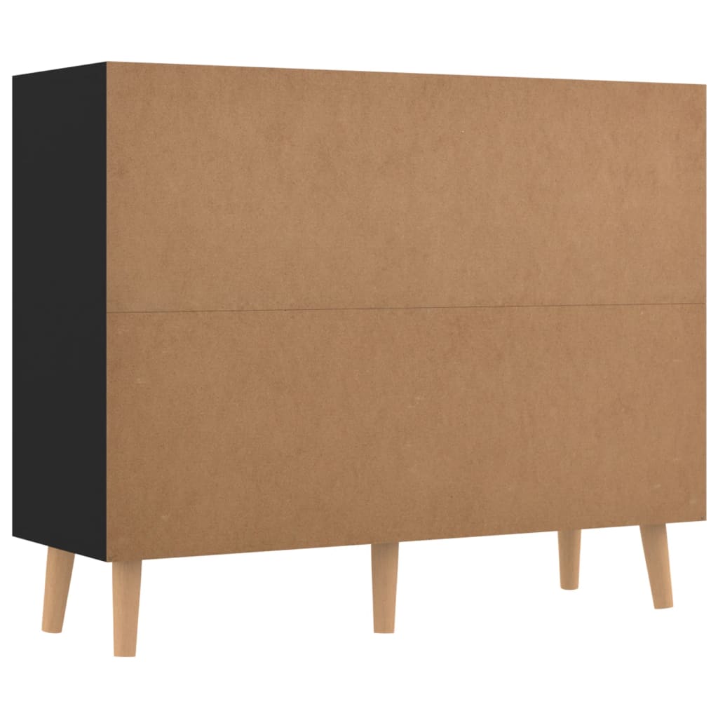 skænk 90x30x72 cm konstrueret træ sort