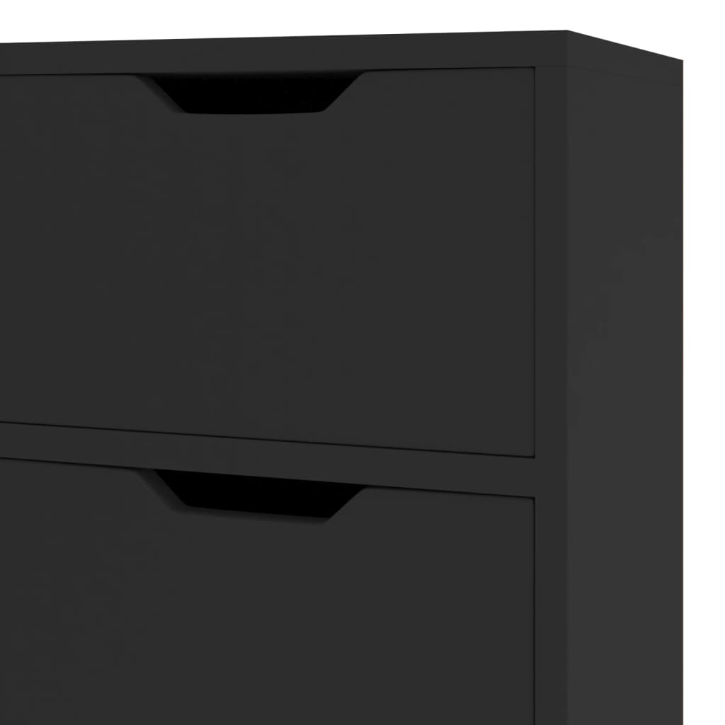 skænk 90x30x72 cm konstrueret træ sort