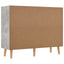 skænk 90x30x72 cm konstrueret træ betongrå