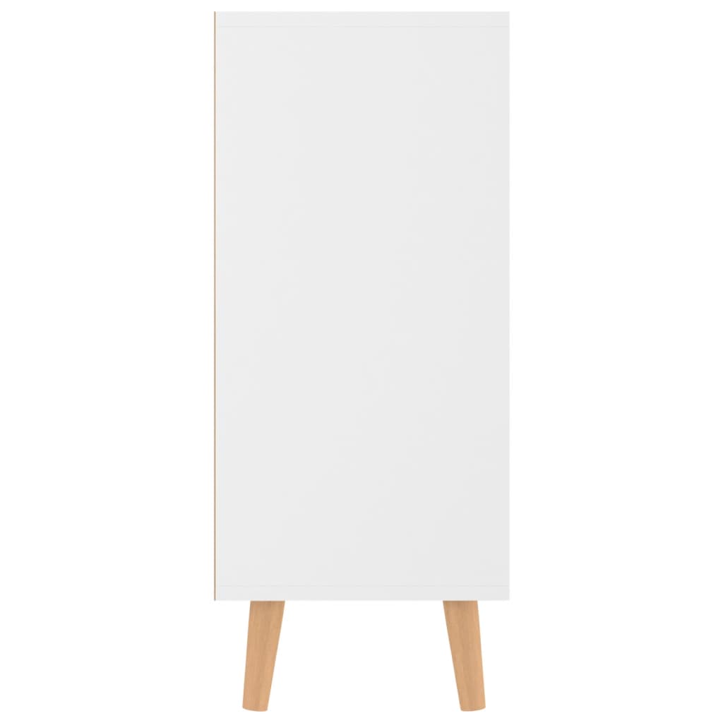 skænk 90x30x72 cm konstrueret træ hvid højglans