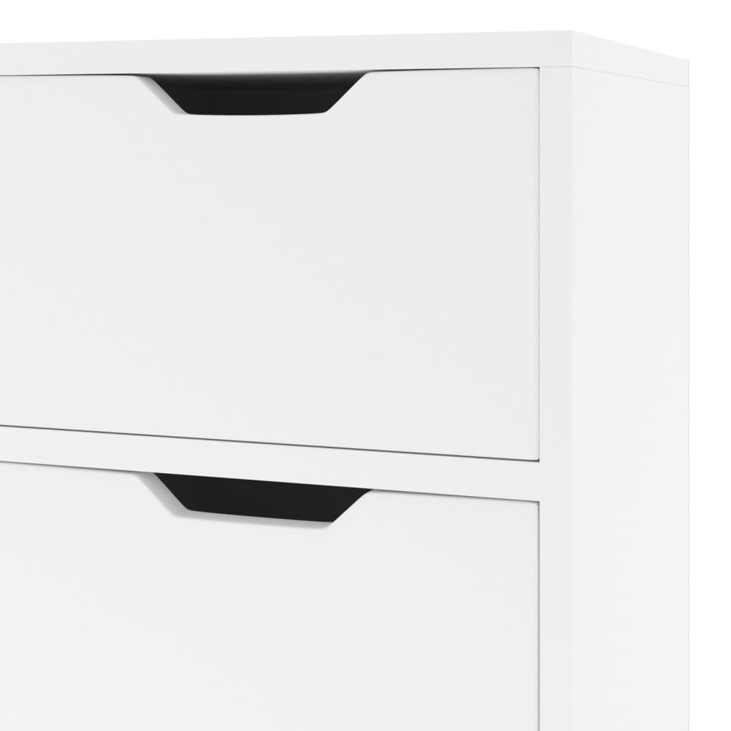skænk 90x30x72 cm konstrueret træ hvid højglans