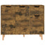 skænk 90x30x72 cm konstrueret træ røget egetræsfarve
