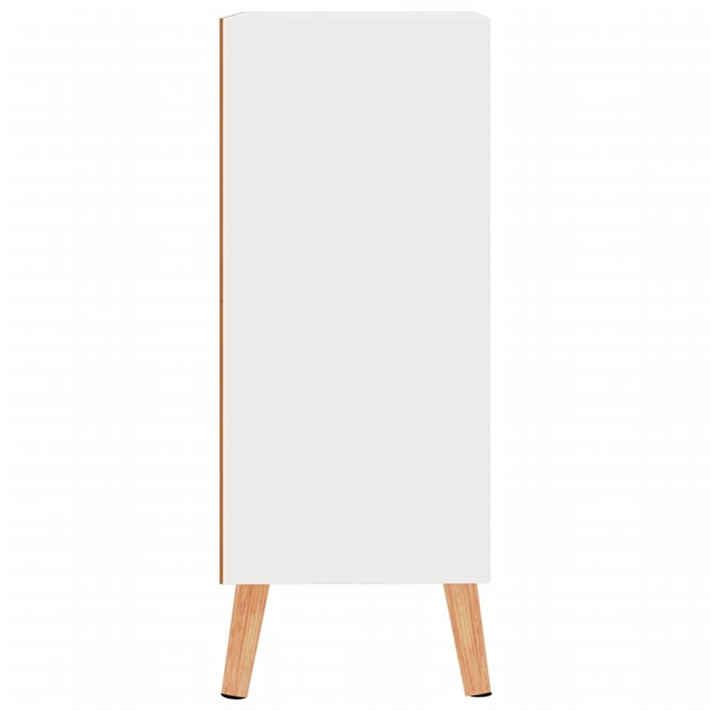 skænk 60x30x72 cm konstrueret træ hvid højglans