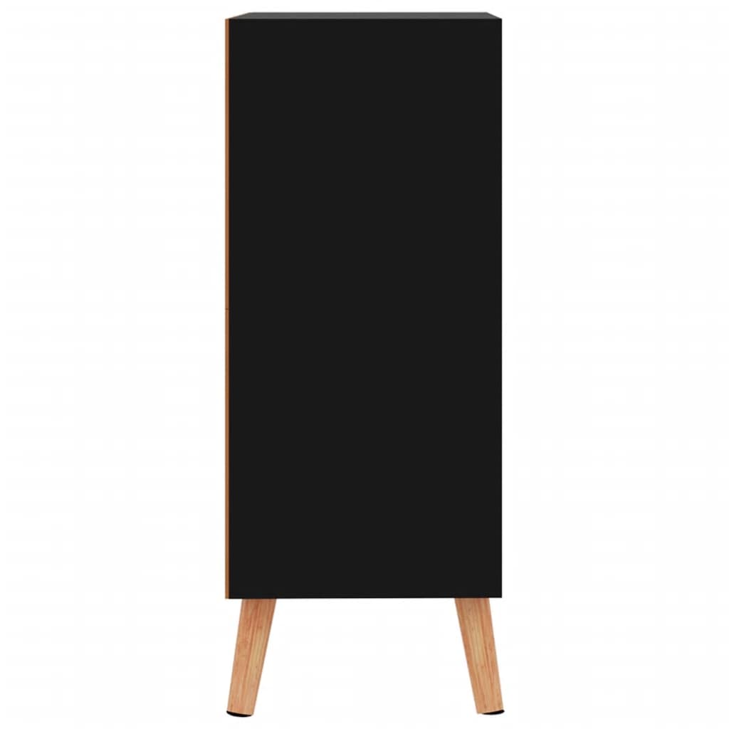 skænk 60x30x72 cm konstrueret træ sort højglans