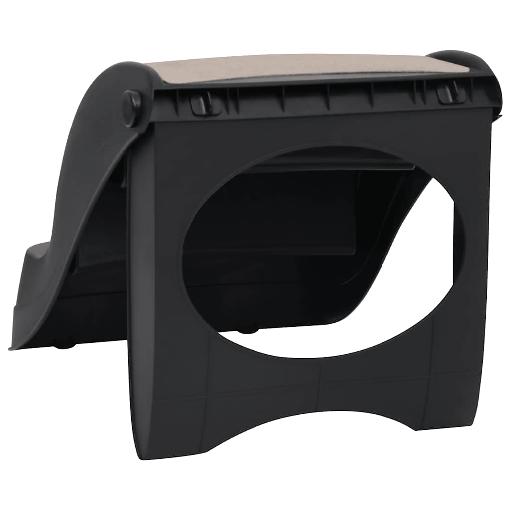 foldbar hundetrappe 3 trin sort