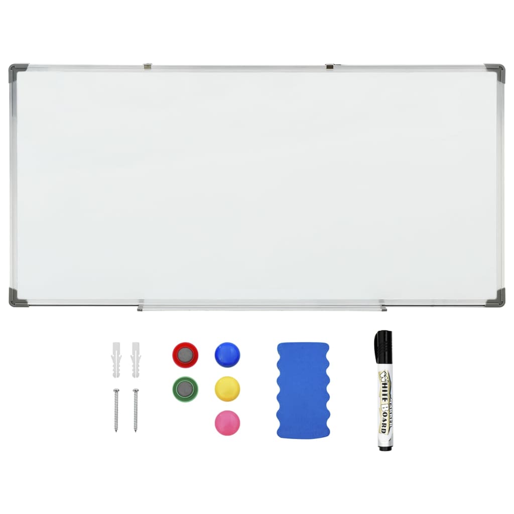 magnetisk whiteboard 110x60 cm stål hvid