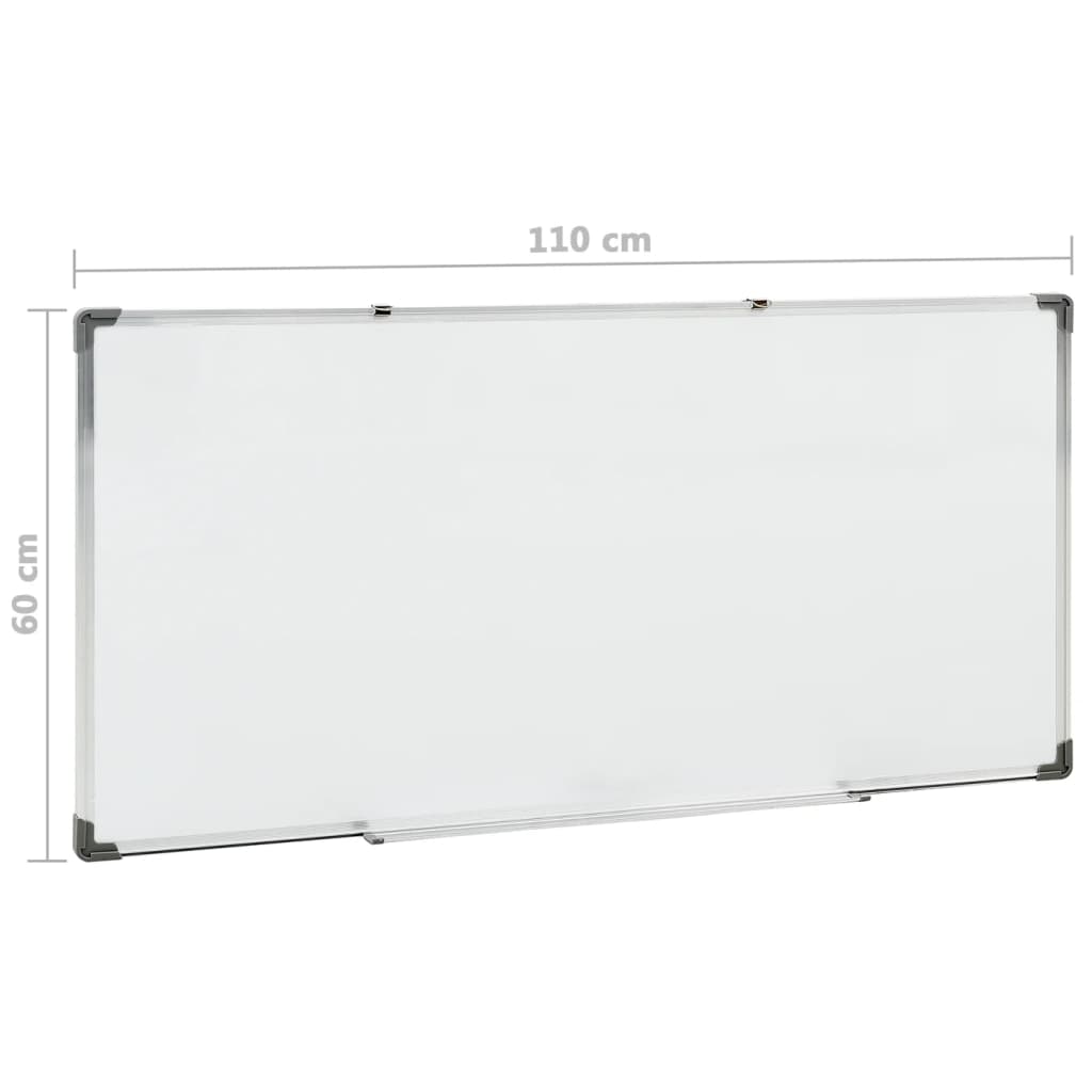 magnetisk whiteboard 110x60 cm stål hvid