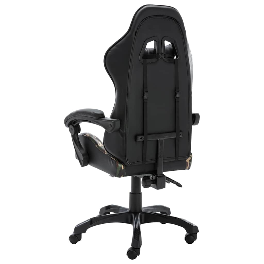 gamerstol kunstlæder sort og camouflage