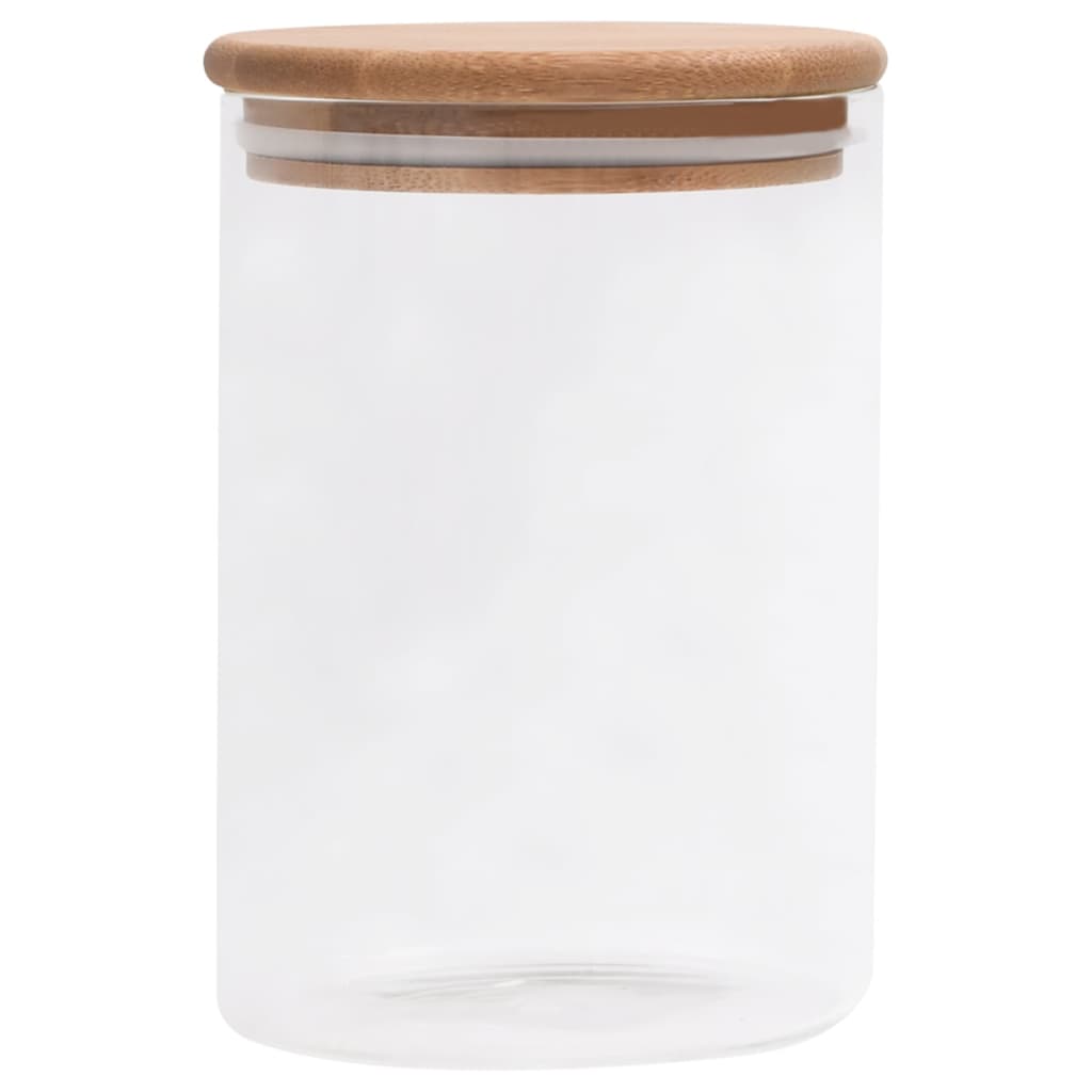 opbevaringsglas med bambuslåg 4 stk. 800 ml