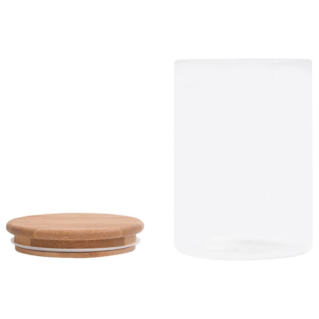opbevaringsglas med bambuslåg 4 stk. 800 ml