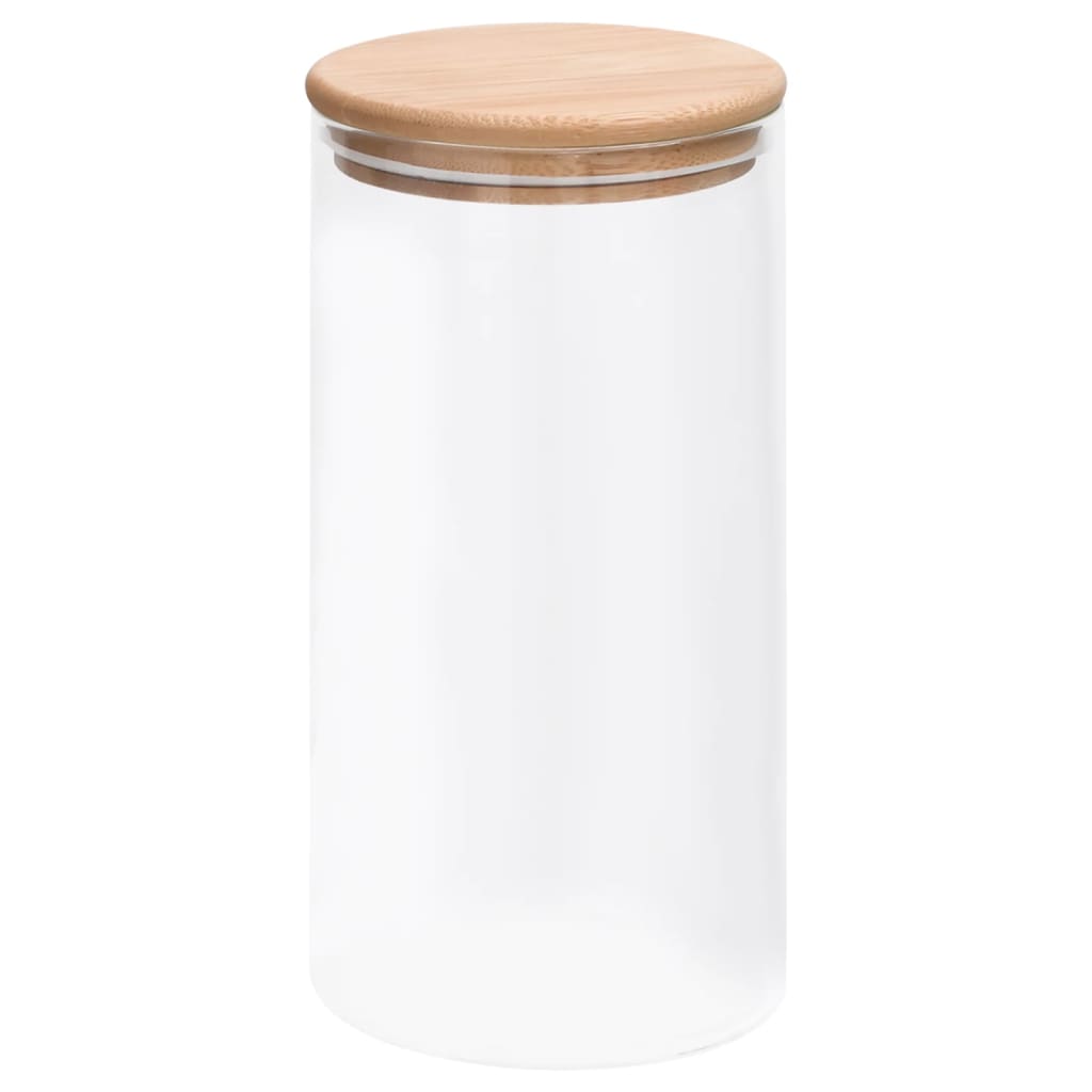 opbevaringsglas med bambuslåg 4 stk. 1200 ml