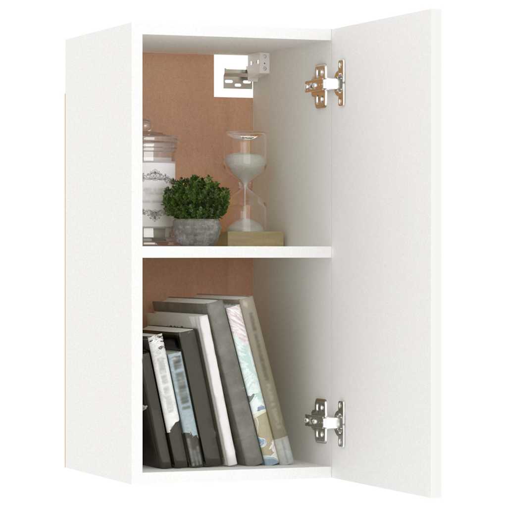 tv-bord 30,5x30x60 cm konstrueret træ hvid