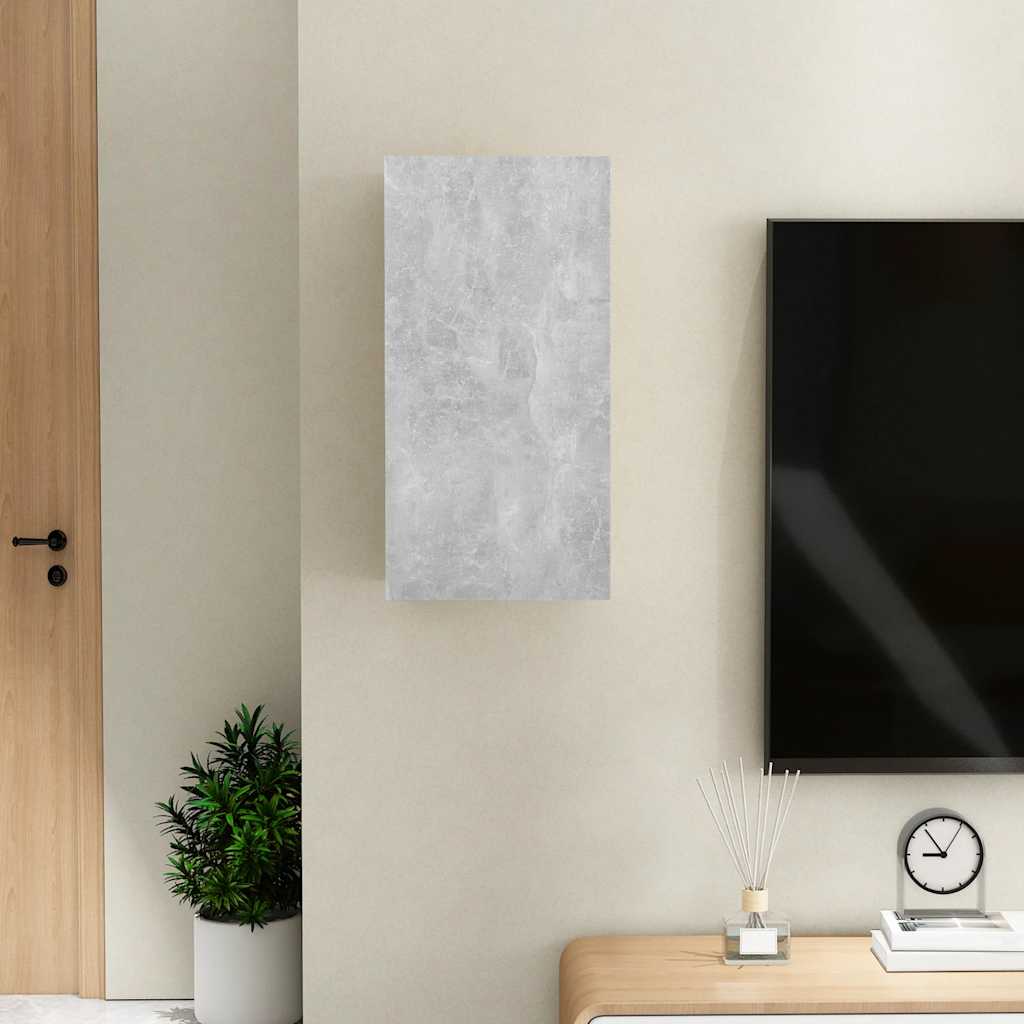tv-bord 30,5x30x60 cm konstrueret træ betongrå