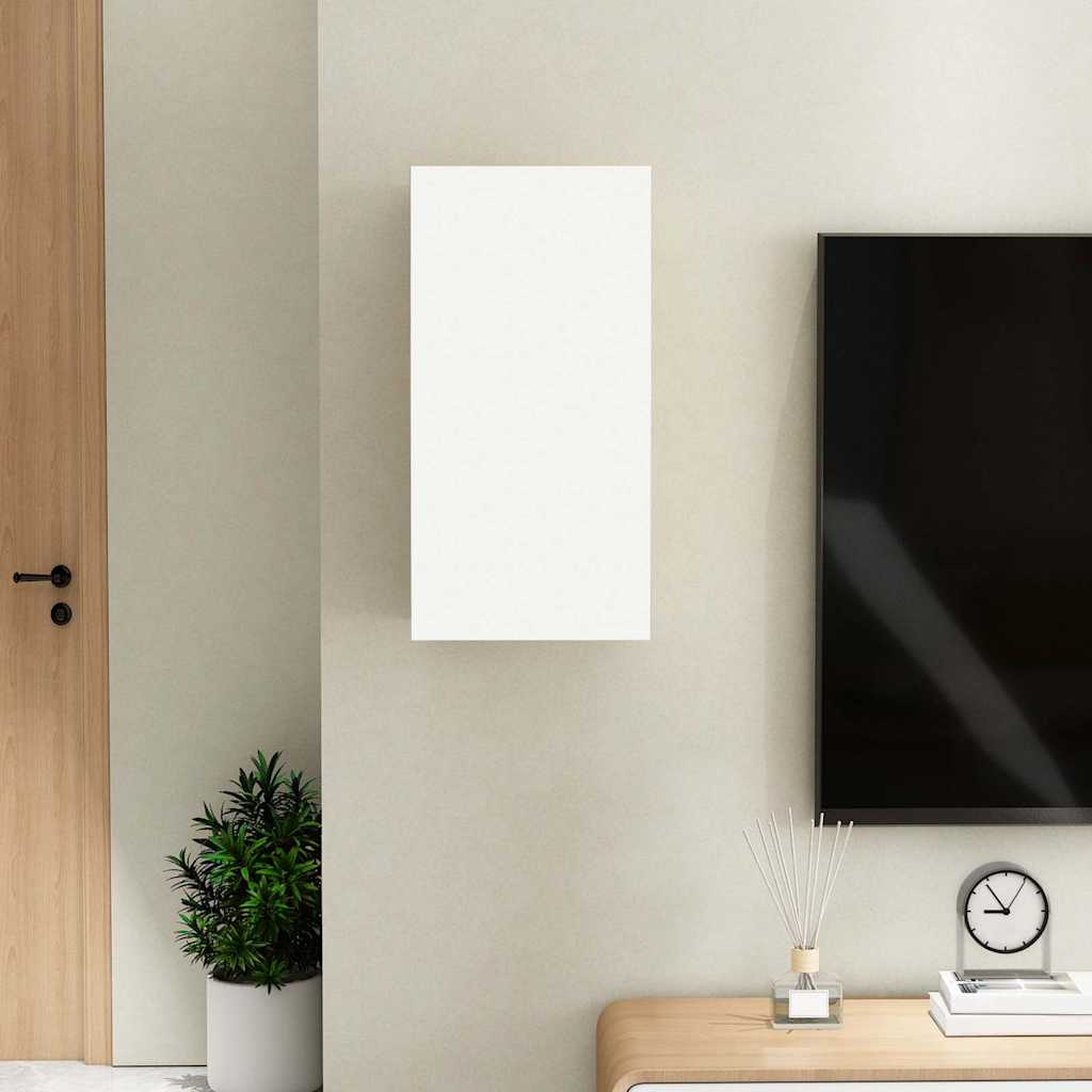 tv-bord 30,5x30x60 cm konstrueret træ hvid og sonoma-eg