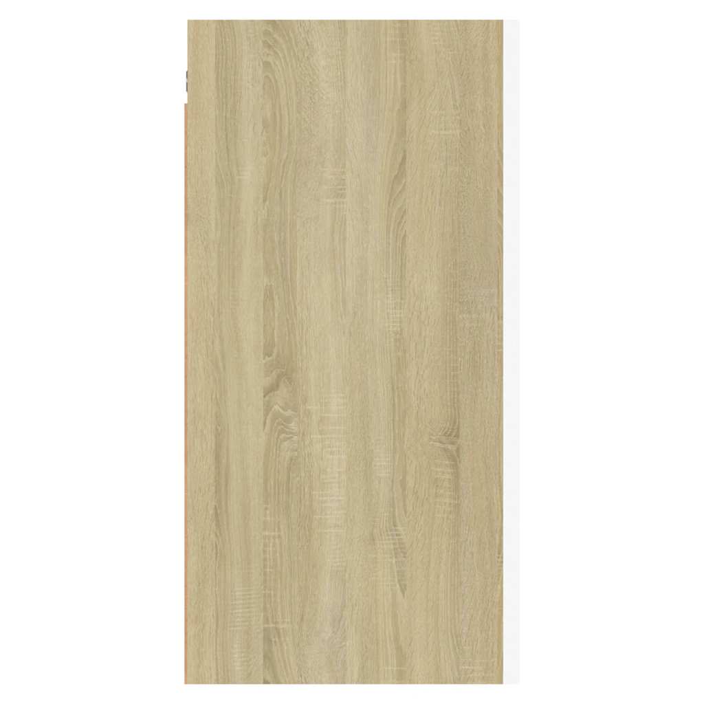tv-bord 30,5x30x60 cm konstrueret træ hvid og sonoma-eg
