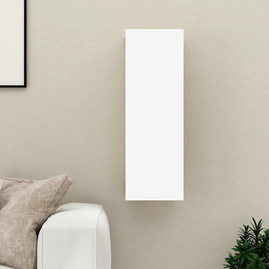 tv-skab 30,5x30x90 cm konstrueret træ hvid