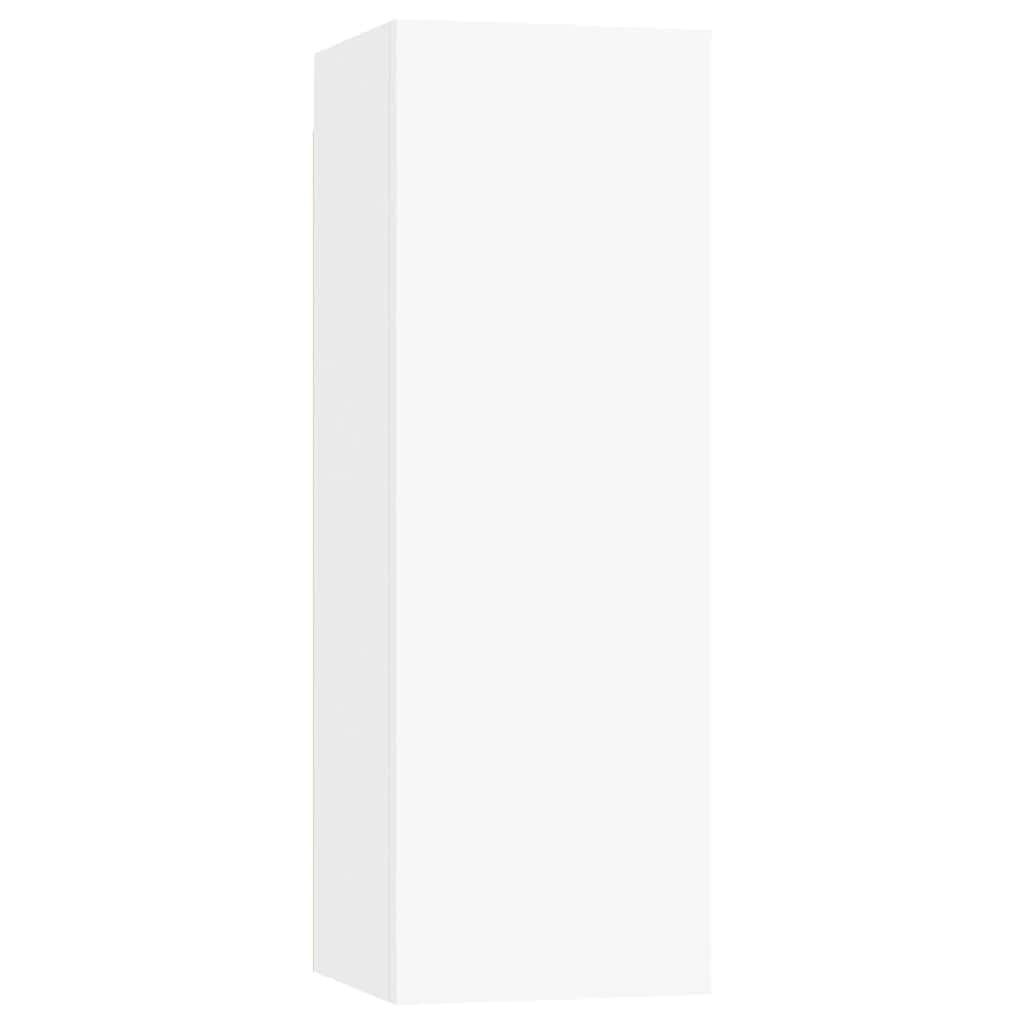 tv-borde 2 stk. 30,5x30x90 cm konstrueret træ hvid