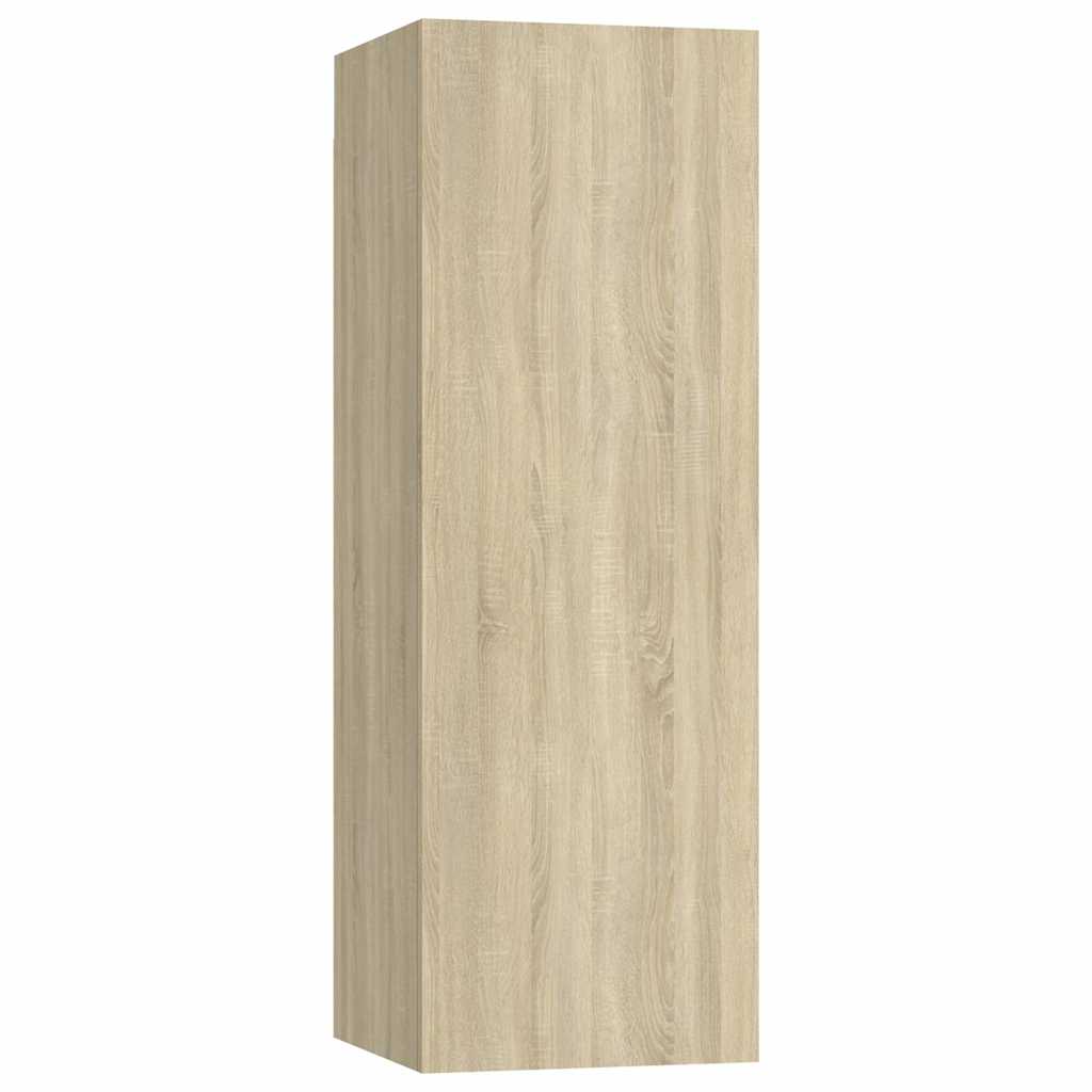 tv-borde 2 stk. 30,5x30x90 cm konstrueret træ sonoma-eg