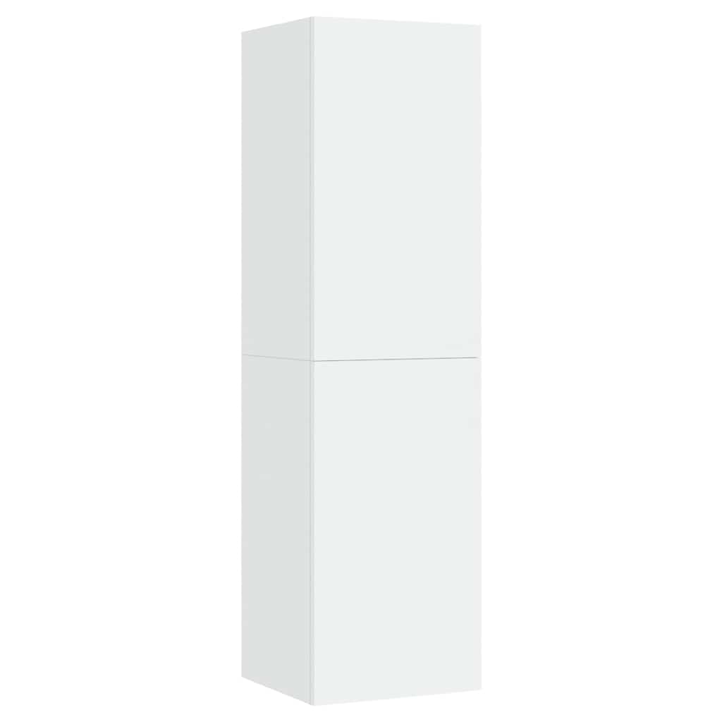 tv-bord 30,5x30x110 cm konstrueret træ hvid