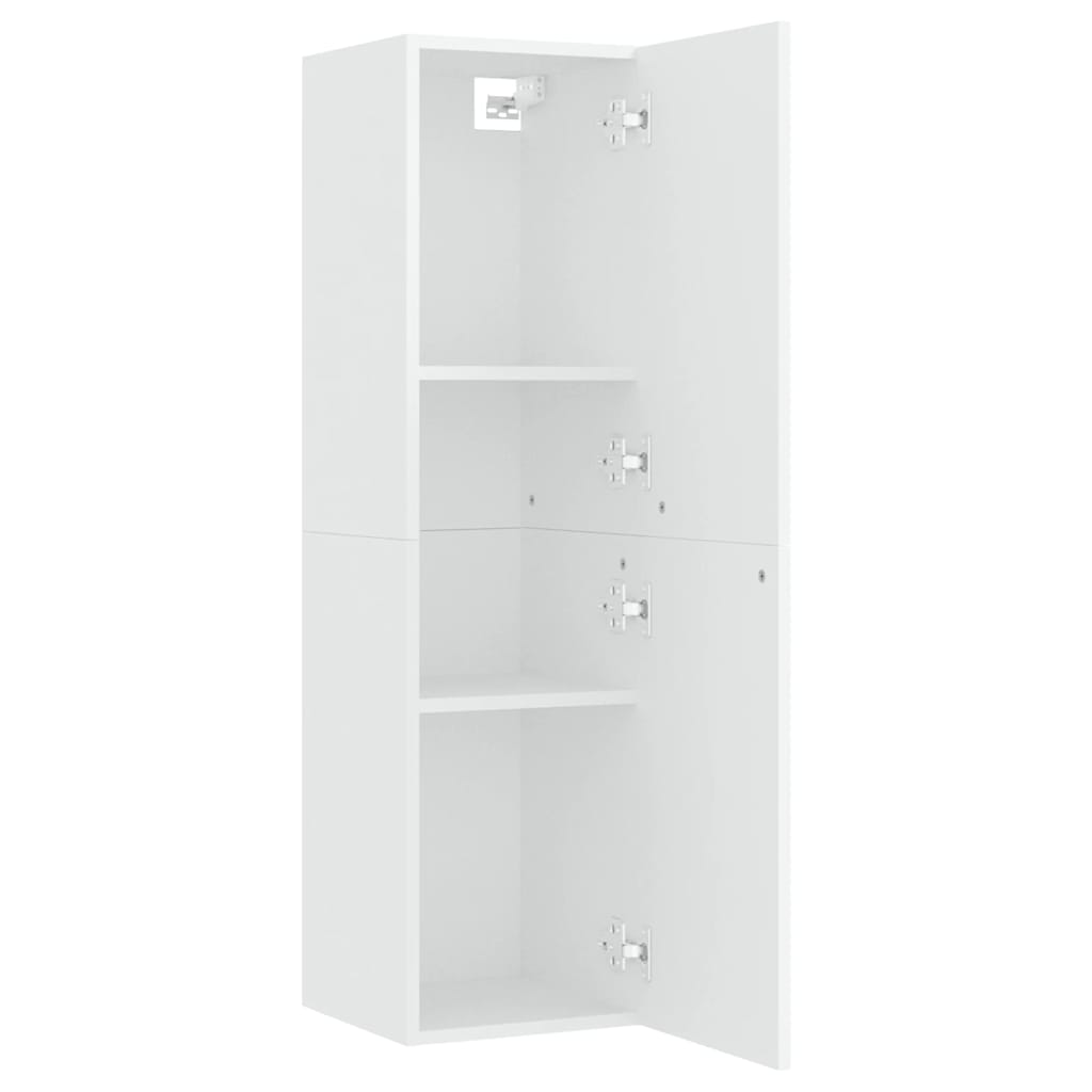 tv-bord 30,5x30x110 cm konstrueret træ hvid