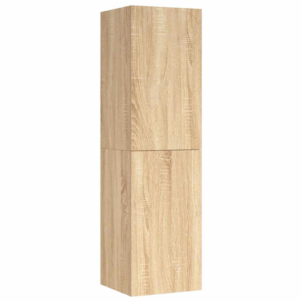 tv-bord 30,5x30x110 cm konstrueret træ sonoma-eg