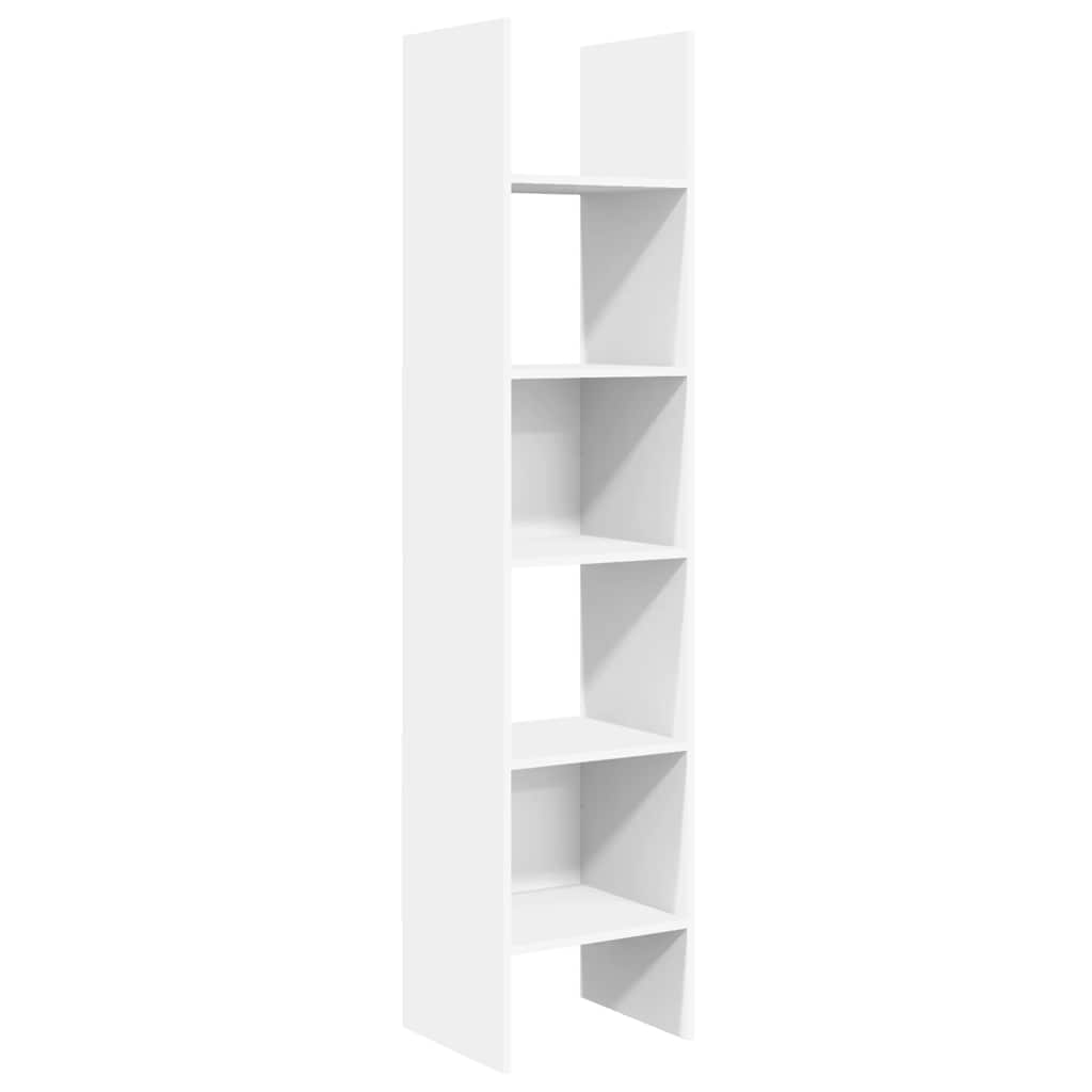 bogreol 40x35x180 cm konstrueret træ hvid