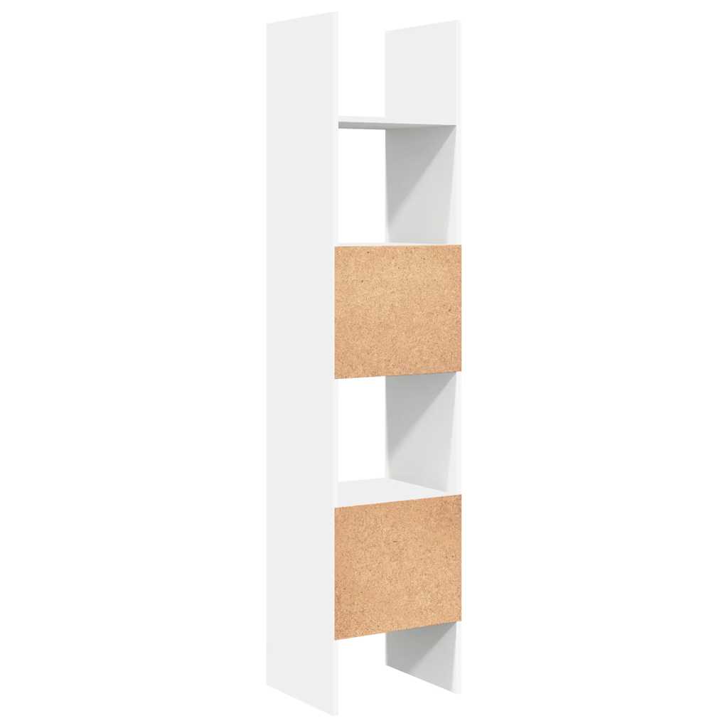 bogreol 40x35x180 cm konstrueret træ hvid